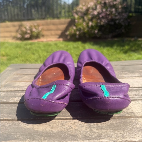 Tieks Purple Ballet Flats with Mint Soles - Picture 2 of 3